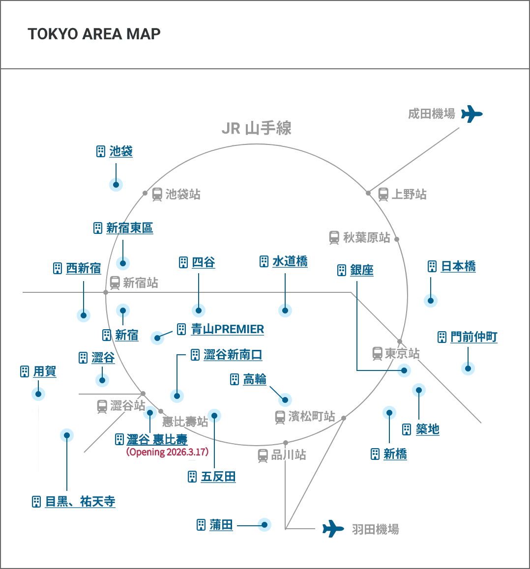 Tokyo Area Map