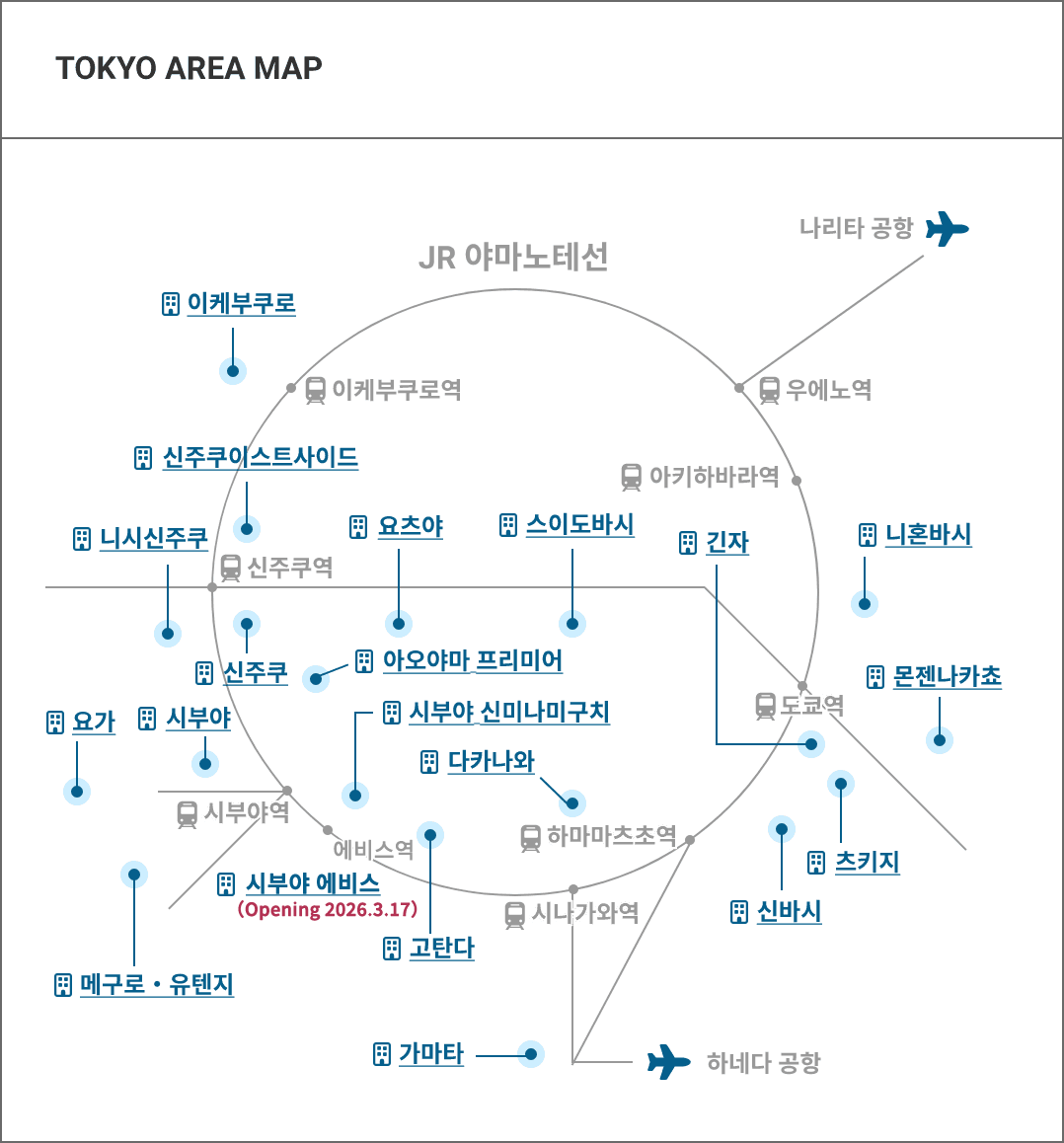 TOKYO AREA MAP